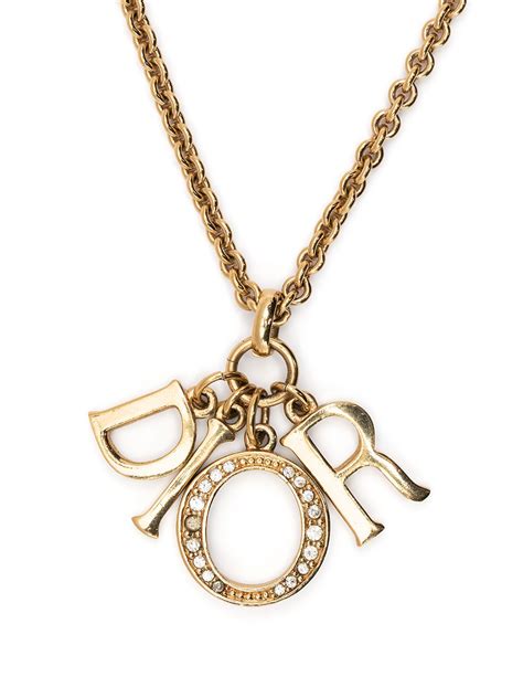 dior letter necklace|christian dior necklace for sale.